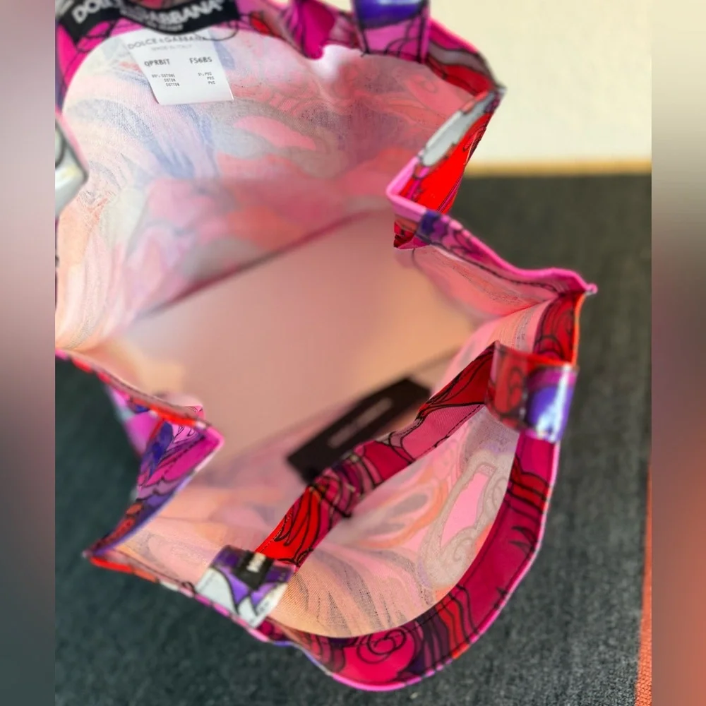 Dolce‎ & Gabbana Small Shopping Tote NWT. 3D Psychedelic Clouds 2022 - Picture 5 of 15